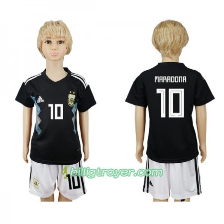 Billige Fotballdrakter Argentina Maradona 10 Barn VM 2018 Bortedraktsett